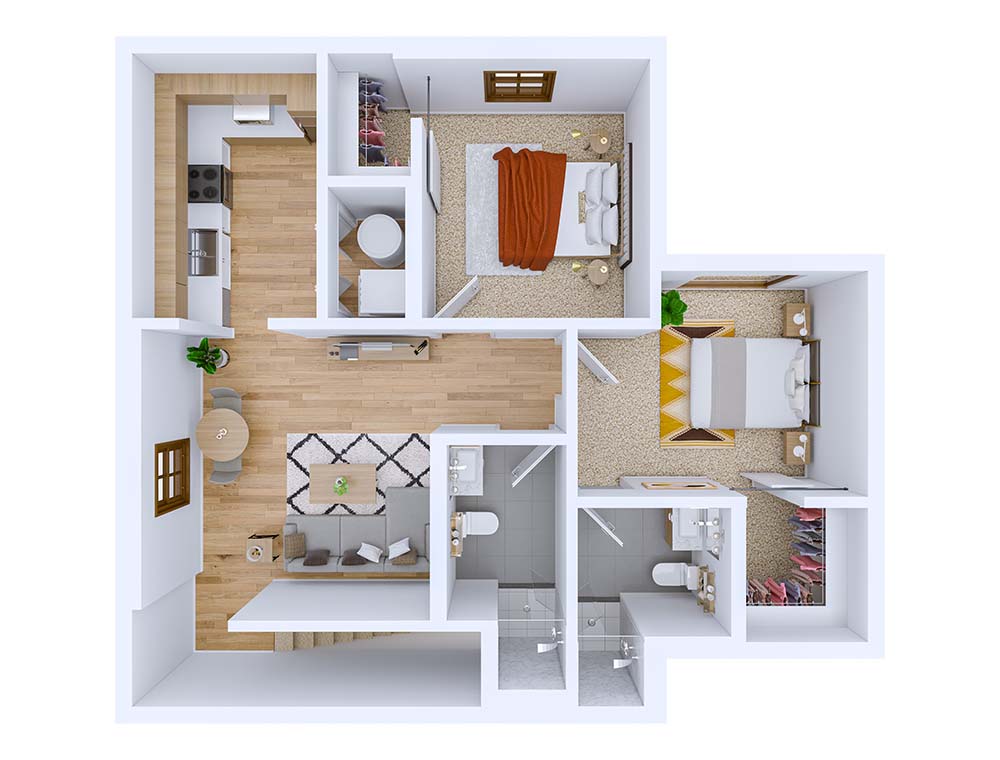 Floor Plan 3d with the Furniture. Modern Plan of the House Stock  Illustration - Illustration of furniture, house: 172278475